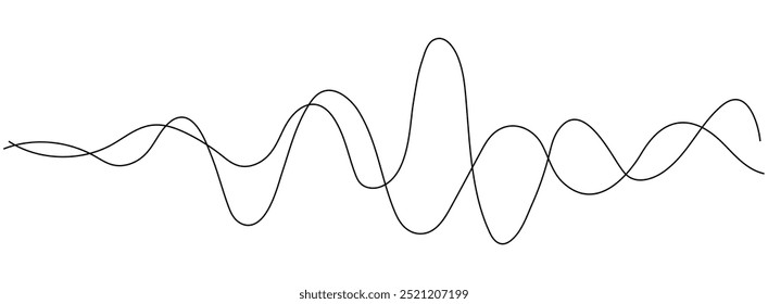 zig zag sound wave lines, waving lines vector illustration	