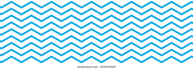 Zig Zag wave line vector .