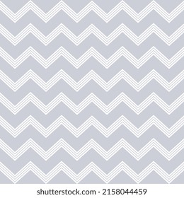 Zig Zag white classic pointed chevron on bluish background, vector pattern for seamless wallpaper