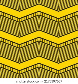 Zig zag yellow stripes. Seamless geometric pattern. Vector graphic texture.
