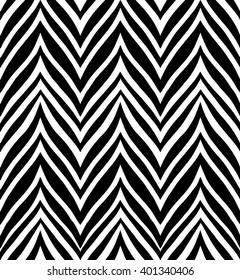 Zig zag zebra seamless pattern. Vector