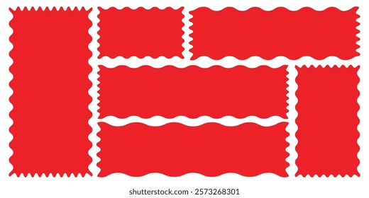 zig zag. Zigzag frame. Rectangle shape frames with zigzag edge. Wavy edge frames with rectangle and Square shape. Various shapes frame. different sizes, shape frame. zig zag edge frame , Vector eps 10