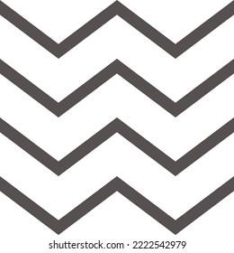 Zig zags decorative adornment. Geometric motif, curved lines ornament, Christmas xmas vibes. Seamless pattern, wallpaper or wrapping paper decor, textile background print. Vector in flat style