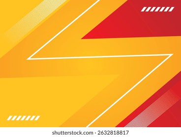 zigzag abstract background yellow red white lines