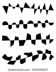 Zigzag Abstract Shapes Border. Decorative Frame Borders. 