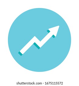 Zigzag arrow badge icon. Simple glyph, flat vector of web icons for ui and ux, website or mobile application