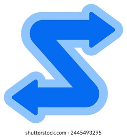 Zickzack-Pfeil Vektorgrafik Symbol Illustration