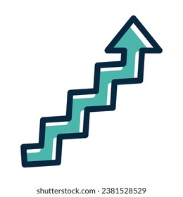 Zigzag Arrow Vector Thick Line Filled Dark Colors Icons For Personal And Commercial Use.

