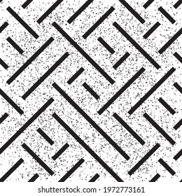 Zigzag black segments 6888. Seamless vector illustration eps 10.
