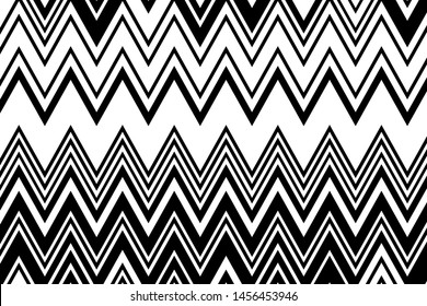 Zigzag black and white background. Elegant geometric pattern