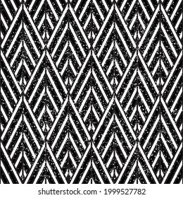 Zigzag with black and white lines. Seamless vector illustration eps 10.