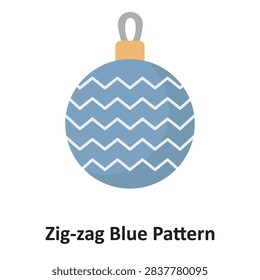 Zig-Zag blue pattern Vector Icon which can easily modify or edit

