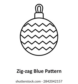 Zig-Zag blue pattern Vector Icon which can easily modify or edit

