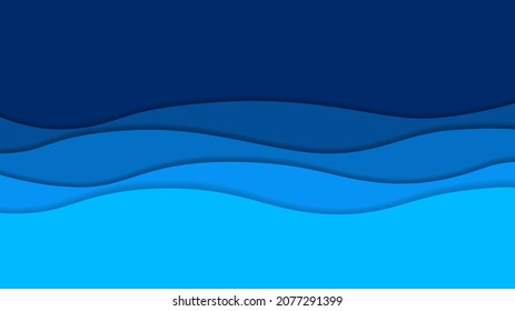 Zigzag blue wave pattern. Concepts, abstract background, flat design, illustration style. Vector illustration