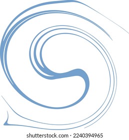 Un zigzag, una ola azul, giraba como un torbellino. Símbolo de aliento.
