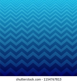 Zigzag blue wave vector abstract background design.Flat style