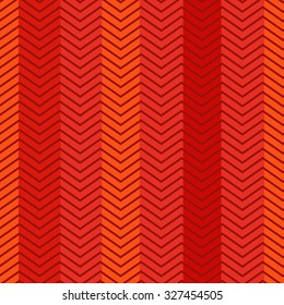 Zig-zag chevron abstract herringbone seamless pattern. Modern orange, red textile background.