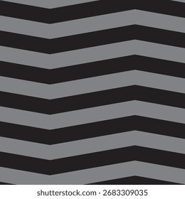 Zigzag chevron black and grey tile pattern vector 