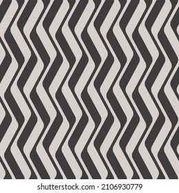 Zigzag Chevron Lines Seamless Background in Black and White Color. Vector Tileable pattern.