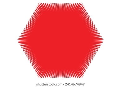 Zig-zag circle collection in red color.  sharp and rounded waves edge. Sale and big set of red zig-zag circle sticker, Sale and discount template sticker. Red sale labels isolated.
