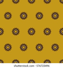 Zigzag circle gold and black