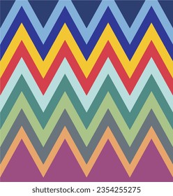 vector de colorfil clásico zigzag, fondo de diseño