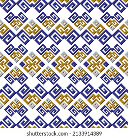Patrón sin costuras de color gris zigzag. Vector de origen étnico tribal ornamental. Repetir el fondo. Resumen de un diseño moderno de zag con clave griega, variantes, formas geométricas. Diseño aislado.