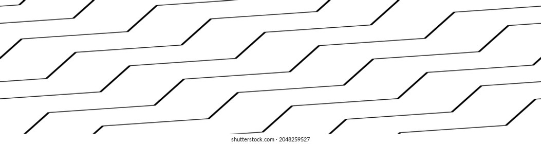 Zig-zag, crisscross Lines horizontal rectangle pattern, background. Seamless, Repeatable