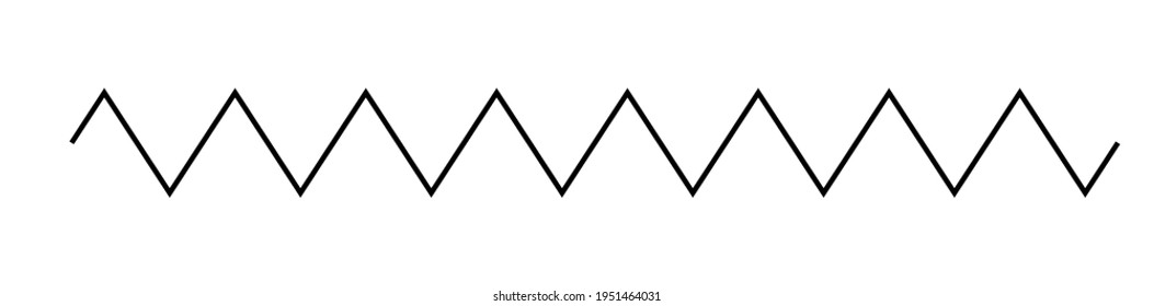 Zig-zag, criss-cross serrated lines element. Pointy, jagged, and jaggy stripes