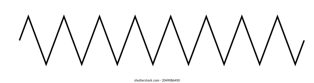 Zig-zag, criss-cross serrated lines element. Pointy, jagged, and jaggy stripes