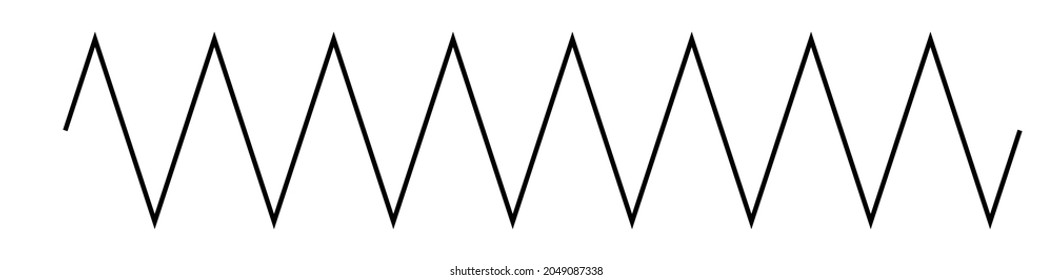 Zig-zag, criss-cross serrated lines element. Pointy, jagged, and jaggy stripes