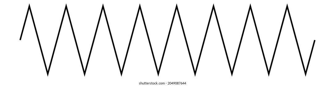 Zig-zag, criss-cross serrated lines element. Pointy, jagged, and jaggy stripes