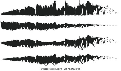  zigzag, colección de línea de guion, símbolo de líneas Horizontales onduladas, garabatos curvos Horizontales ondulados, conjunto de bordes e ilustración de Elementos de diseño de garabatos,
