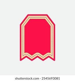 Zigzag Flag Neon Style Two. Sale Tag Element. Label Icon. High Quality Vector Icon. Editable Vector