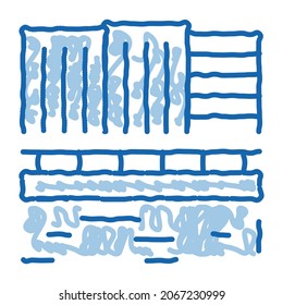 zigzag flowing river sketch icon vector. Hand drawn blue doodle line art zigzag flowing river sign. isolated symbol illustration