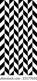 Zigzag geometric seamless pattern. Modern op art striped abstract background. Vector illustration.