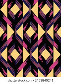 Zigzag geometric seamless pattern. Modern op art striped abstract background. Vector illustration.