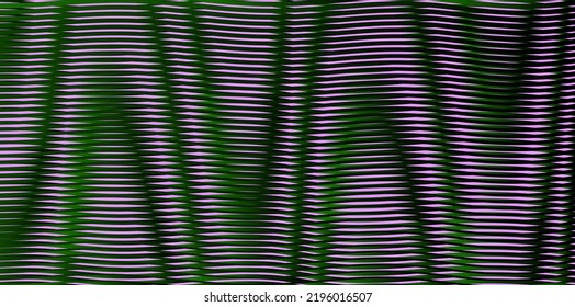 Zigzag geometric striped texture banner with moire effect in fashion velvet violet tones. Psychedelic tech background for wall art, web site, panel border, package, poster, interior decor. 