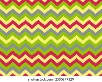 Zigzag geometric vector seamless pattern. Zig zag wallpaper print. Chevron ethnic repeating pattern. Scrapbook striped design. Fabric swatch asymmetry summer ornament.