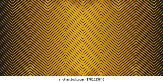 Zigzag golden metal design background texture vector template