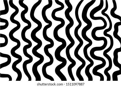Zigzag hand drawn vector illustration wallpaper background black white contrast abstract minimalism