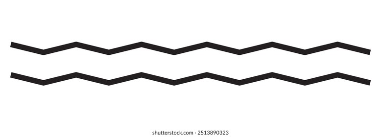 Zigzag icon vector isolated on white background . Zigzag wave icon design eps 10 