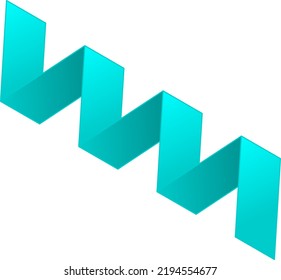 Zigzag illustration vector. Cyan bright zigzag. Zigzag design vector