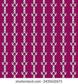 zigzag knit geometric seamless pattern. Jacquard knit tricot fabric print. Classic warm seamless knitted pattern. Textile print design.