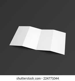 Zigzag Leaflet Folded On Four Parts. Vector Illustration EPS10.