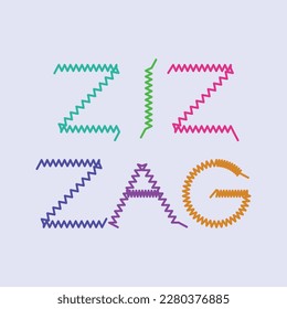 zigzag letter vector illustration gray background