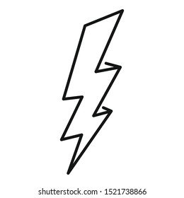 Zigzag Lightning Bolt Icon Outline Zigzag Stock Vector (Royalty Free ...