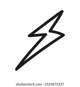 Zigzag lightning doodle. Hand drawn element for business or study presentations.