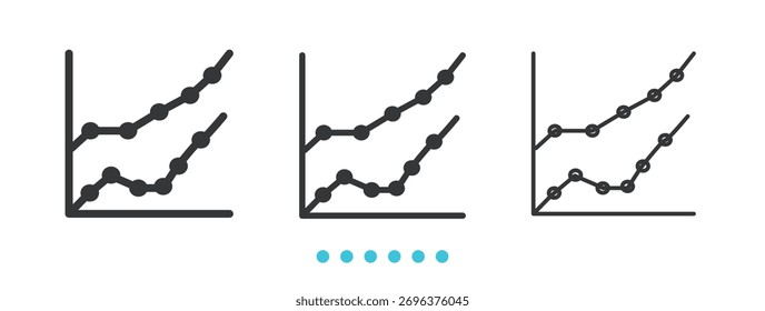 Zigzag Line Chart icon. Thin line icon vector