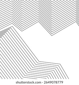 zigzag line outline pattern design black and whte.eps